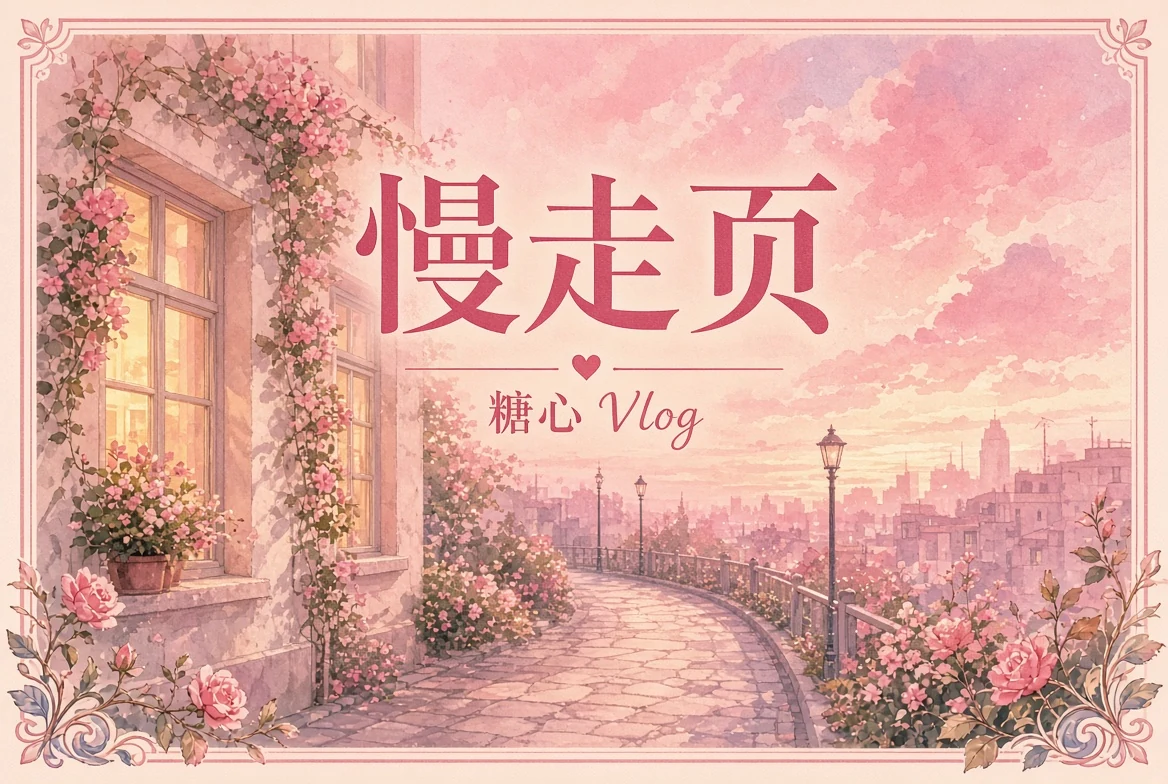 慢走页主题影像插画